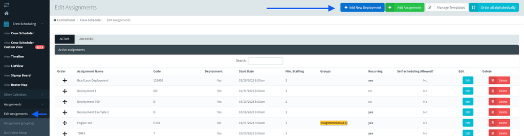 Using Deployment Feature for Strike Team Deployments