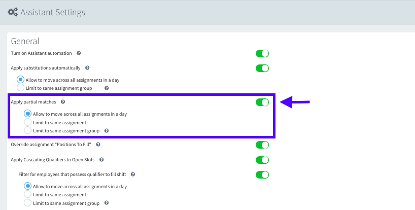 Assistant Module – Settings Reference Guide
