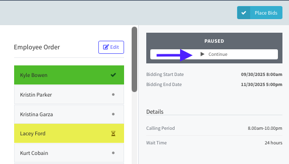 How to Create and Manage a Shift Bid