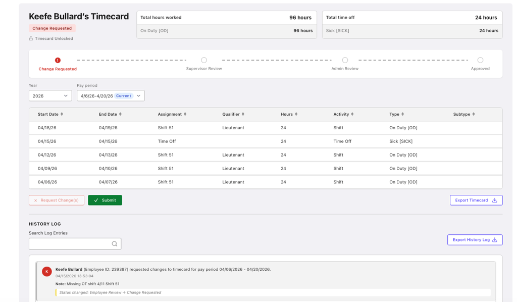 Electronic Timecards